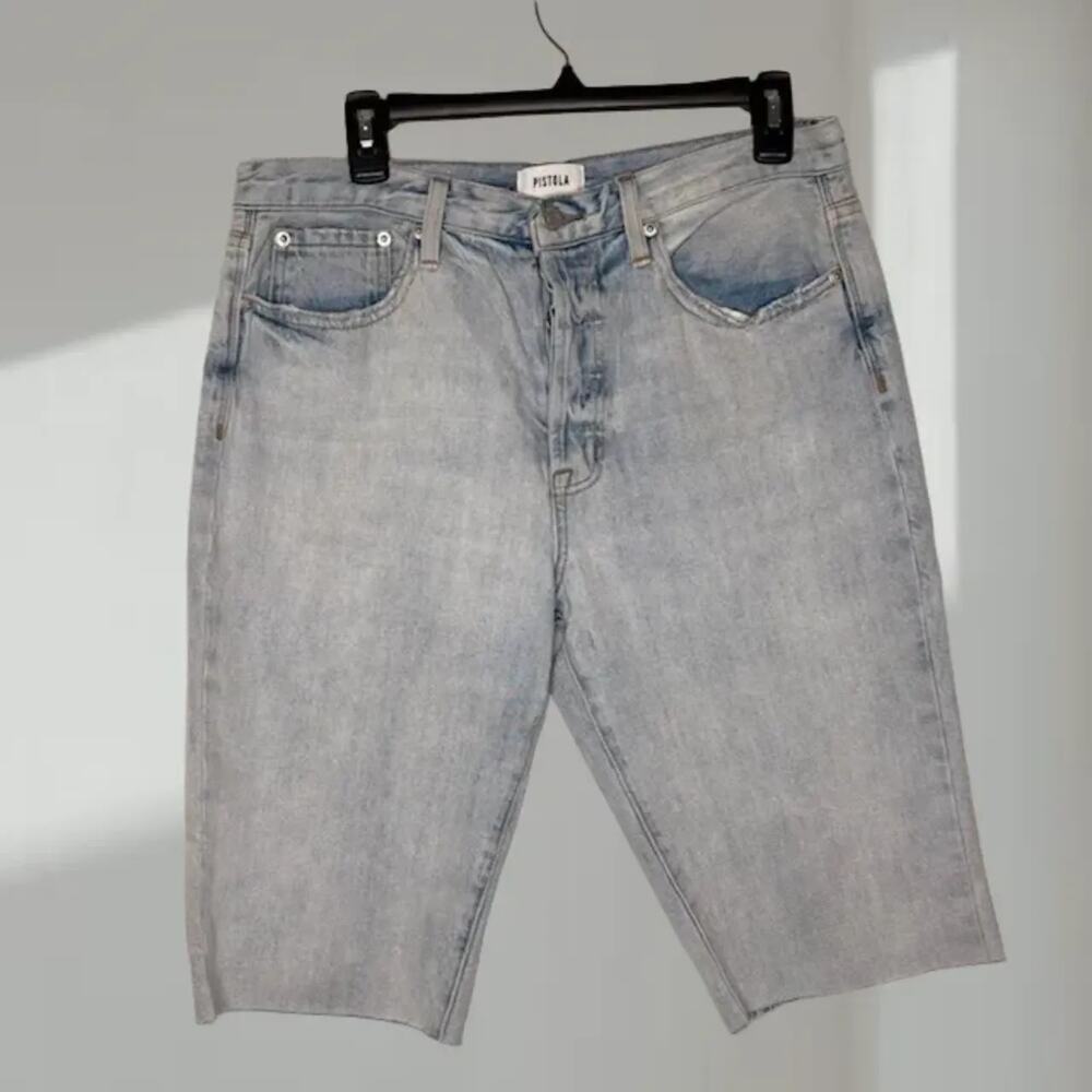 Pistola High-Rise Denim Bermuda Shorts – Light Wash (Women’s 30)
